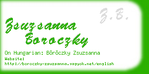 zsuzsanna boroczky business card